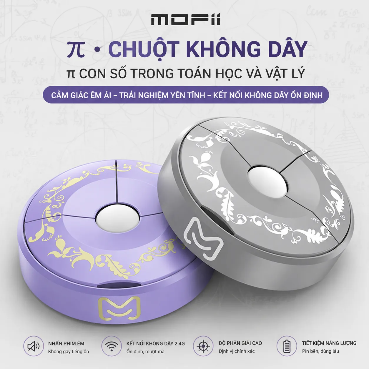 Chuột không dây 2 chế độ MOFII M1DM